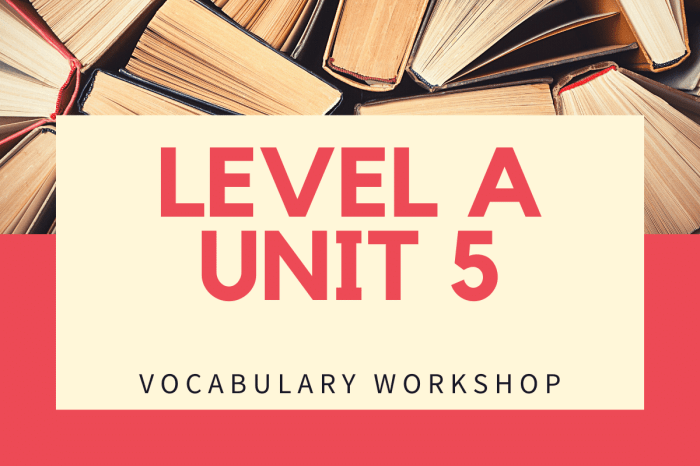 Vocabulary workshop level a unit 5 answers