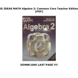 Big ideas math algebra 2 answers pdf