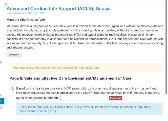 Acls sepsis hesi case study