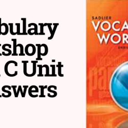 Vocabulary workshop level c review units 1 3 answers