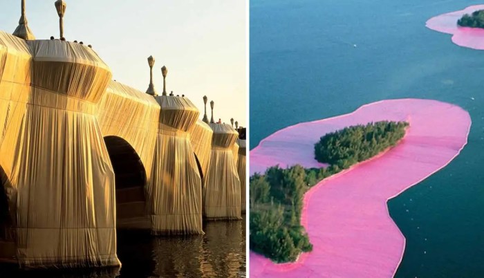 The artworks of christo and jeanne claude are intended