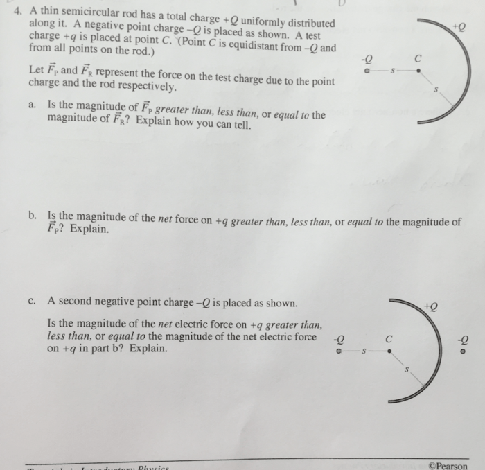 A thin semicircular rod like the one in problem 4