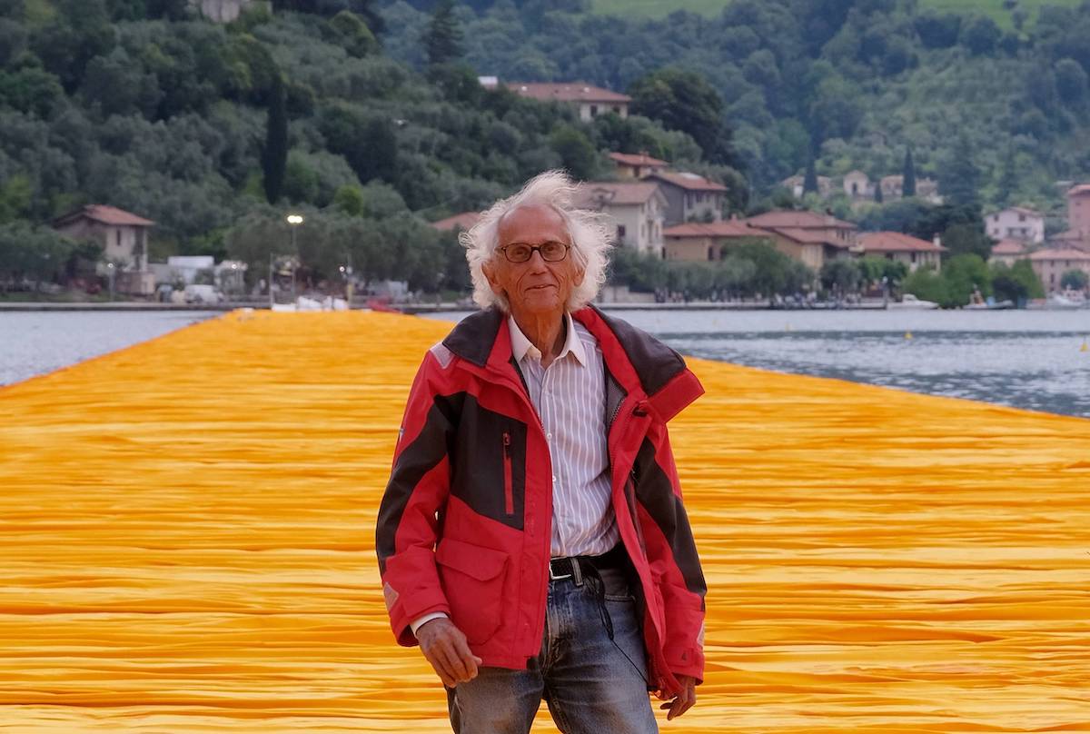 Christo artist claude jeanne works wrapped greatest behind stories them choose board